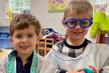 Students dressed as doctors